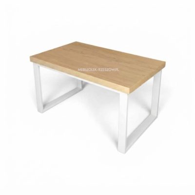 Stolik Kawowy Loft Dąb Kamienny + biały